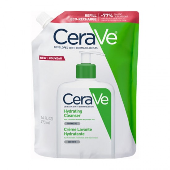 CeraVe Hydrating Cleanser Refill Κρέμα Καθαρισμού Προσώπου & Σώματος για Κανονικό έως Ξηρό Δέρμα 473ml