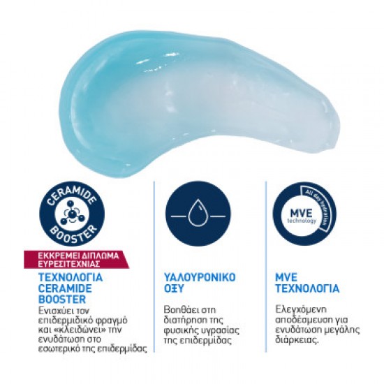 Cerave Hydrating Hyaluronic Acid Water Gel Ενυδατική Κρέμα Προσώπου με Μη Λιπαρή Υφή & Υαλουρονικό 48g