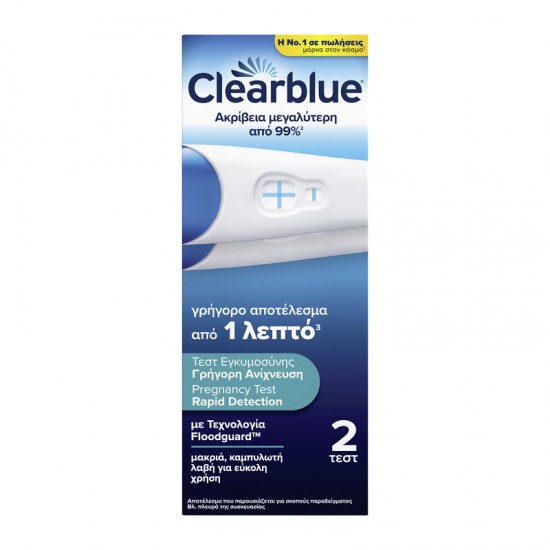 Clearblue Τεστ Εγκυμοσύνης Αναλογικό με Γρήγορη Ανίχνευση Διπλό 2 Τεμάχια