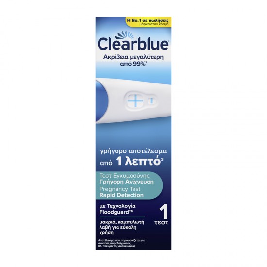 Clearblue Τεστ Εγκυμοσύνης Αναλογικό με Γρήγορη Ανίχνευση Μονό 1 Τεμάχιο