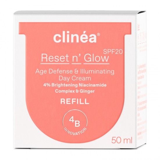 Clinea Reset n' Glow Refill Κρέμα Ημέρας Αντιγήρανσης και Λάμψης με SPF20 50ml