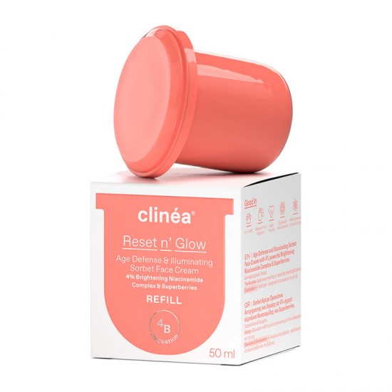 Clinea Reset n' Glow Refill Sorbet Κρέμα Ημέρας Αντιγήρανσης και Λάμψης με 50ml