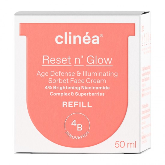 Clinea Reset n' Glow Refill Sorbet Κρέμα Ημέρας Αντιγήρανσης και Λάμψης με 50ml