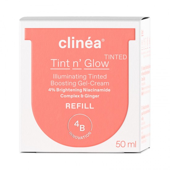 Clinea Tint n' Glow Refill Τζελ-Κρέμα Ημέρας Ενίσχυσης Λάμψης με Χρώμα 50ml