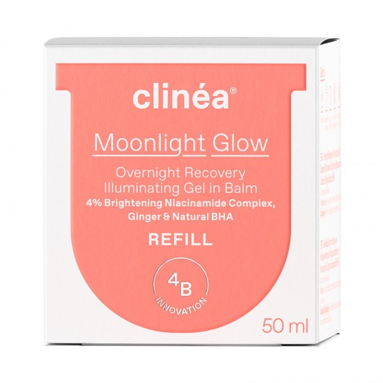 Clinea Moonlight Glow Refill Τζελ Κρέμα Νύχτας Λάμψης και Αναζωογόνησης 50ml