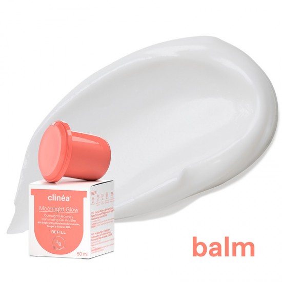 Clinea Moonlight Glow Refill Τζελ Κρέμα Νύχτας Λάμψης και Αναζωογόνησης 50ml