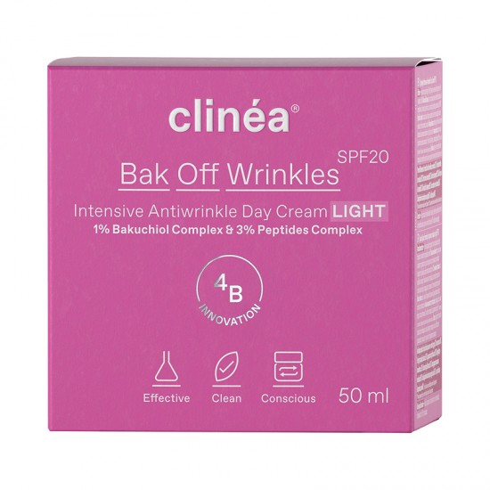 Clinea Dream Bak Off Wrinkle Day Cream Light SPF20 Κρέμα Ημέρας Εντατικής Αντιγήρανσης Ελαφρυάς Υφής 50ml