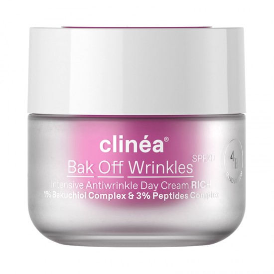 Clinea Dream Bak Off Wrinkle Day Cream Rich SPF20 Κρέμα Ημέρας Εντατικής Αντιγήρανσης Πλούσιας Υφής 50ml