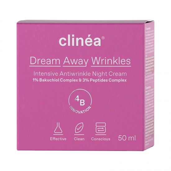 Clinea Dream Away Wrinkles Night Cream Κρέμα Νυκτός Εντατικής Αντιγήρανσης 50ml