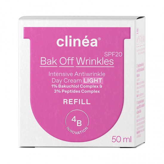Clinea Dream Bak Off Wrinkle Day Cream Light SPF20 Refill Κρέμα Ημέρας Εντατικής Αντιγήρανσης Ελαφρυάς Υφής 50ml