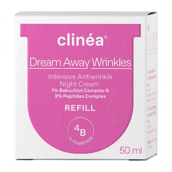 Clinea Dream Away Wrinkles Night Cream Refill Κρέμα Νυκτός Εντατικής Αντιγήρανσης 50ml