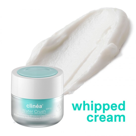 Clinea Water Crush SPF15 Ενυδατική Κρέμα Προσώπου Ημέρας με Αντηλιακή Προστασία 50ml