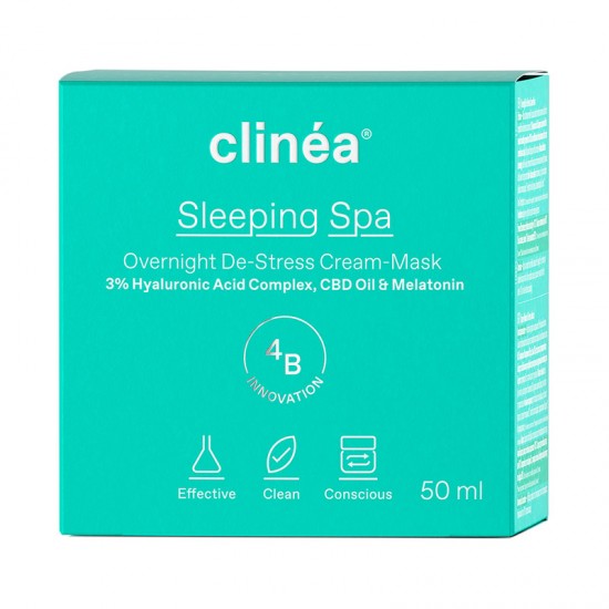 Clinea Sleeping Spa Κρέμα-Μάσκα De-Stress Nυκτός 50ml