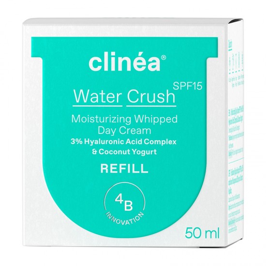 Clinea Water Crush SPF15 Refill Ενυδατική Κρέμα Προσώπου Ημέρας με Αντηλιακή Προστασία 50ml