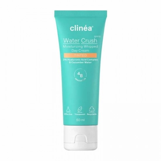 Clinea Water Crush SPF15 Tinted Ενυδατική Κρέμα Προσώπου Ημέρας με Αντηλιακή Προστασία & Χρώμα 50ml