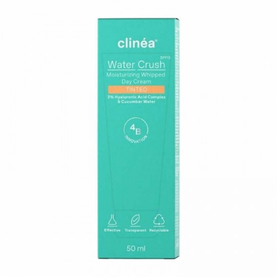 Clinea Water Crush SPF15 Tinted Ενυδατική Κρέμα Προσώπου Ημέρας με Αντηλιακή Προστασία & Χρώμα 50ml