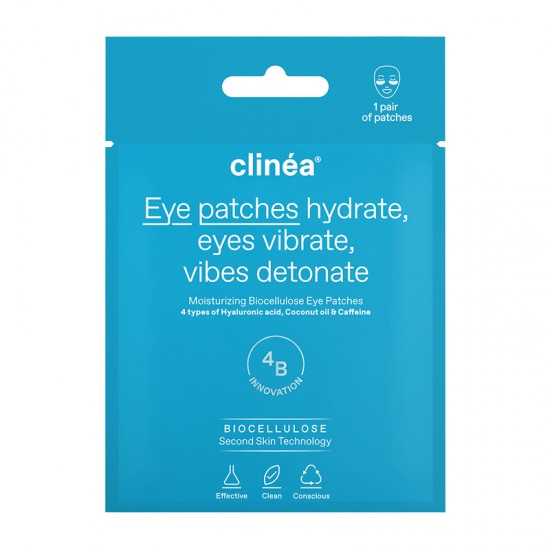 Clinea Moisturizing Biocellulose Eye Patches Ενυδατικά Επιθέματα Ματιών 1 Ζευγάρι