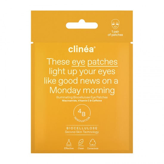 Clinea Illuminating Biocellulose Eye Patches Επιθέματα Ματιών Λάμψης 1 Ζευγάρι