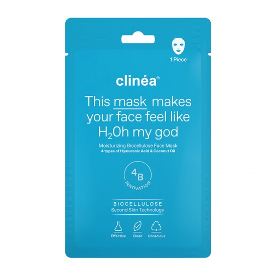 Clinea Moisturizing Biocellulose Face Mask Μάσκα Προσώπου Ενυδάτωσης 1τμχ