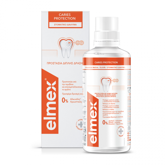 Colgate Elmex Caries Protection Mouthwash Στοματικό Διάλυμα Ανώτερη Προστασίας από την Τερηδόνα 400ml