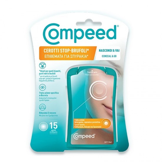 Compeed Επιθέματα για Σπυράκια Conceal & Go για Μαύρα Στίγματα & Ατέλειες 15 Τεμάχια