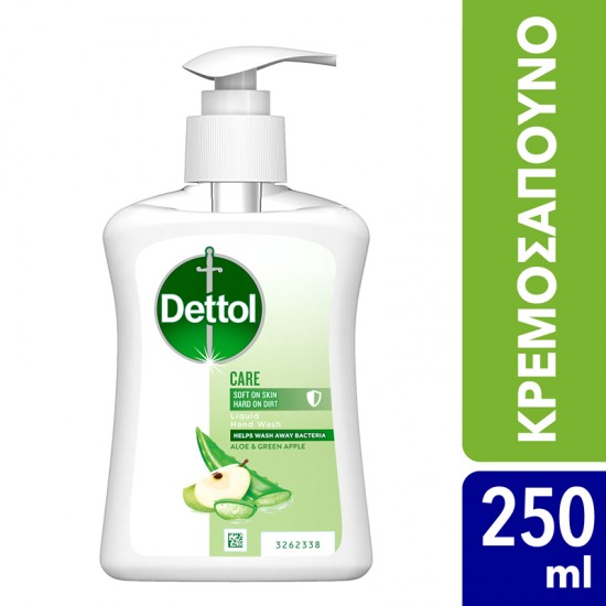 Dettol Υγρό Κρεμοσάπουνο με Αντλία Care Αλόη & Πράσινο Μήλο 250ml