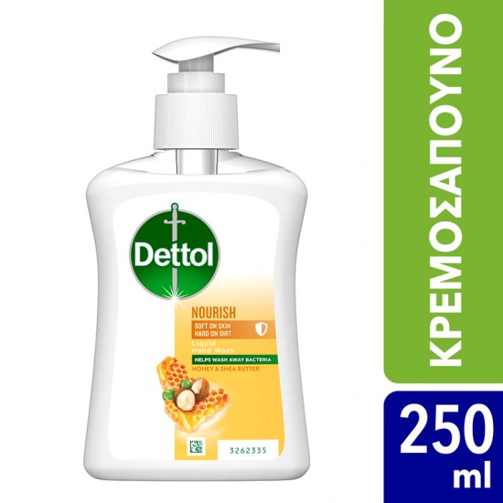 Dettol Υγρό Κρεμοσάπουνο με Αντλία Nourish Μέλι 250ml