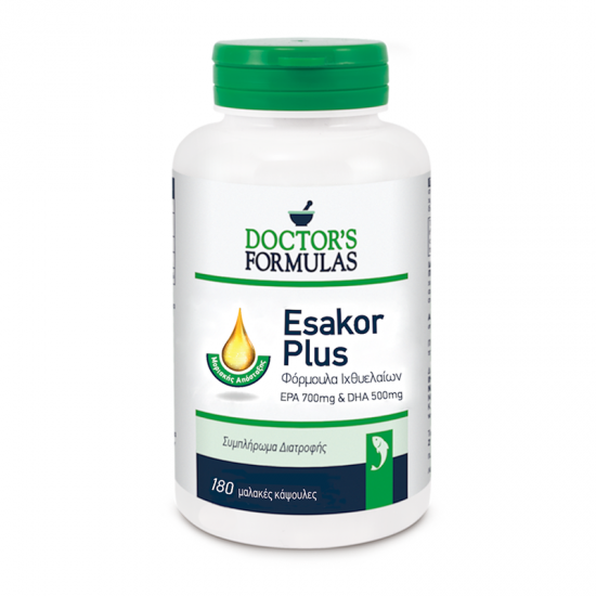 Doctor's Formulas Esakor Plus Συμπλήρωμα Ιχθυελαίων EPA & DHA 180 Μαλακές Κάψουλες