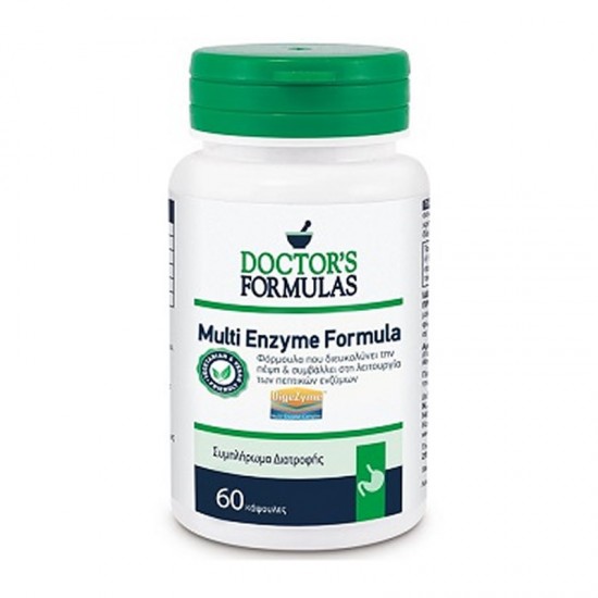 Doctor's Formulas Multi Enzyme Formula Συμπλήρωμα για τη Φυσιολογική Λειτουργία των Πεπτικών Ενζύμων 60 Κάψουλες