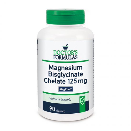Doctor's Formulas Magnesium Bisglycinate Chelate 125mg Συμπλήρωμα Διγλυκινικό Χηλικό Μαγνησίου 90 Κάψουλες