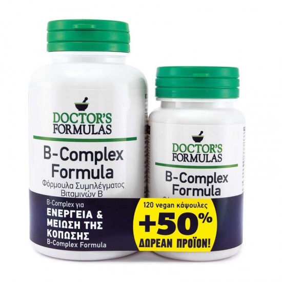 Doctor's Formulas B-Complex Formula Promo Συμπλήρωμα Βιταμινών Β 120 Δισκία + ΔΩΡΟ 60 Δισκία