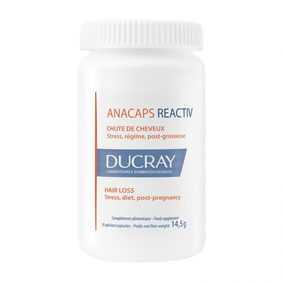 Ducray Anacaps Reactiv Συμπλήρωμα για Διέγερση Τριχοφυΐας & Ενδυνάμωση 30 Κάψουλες