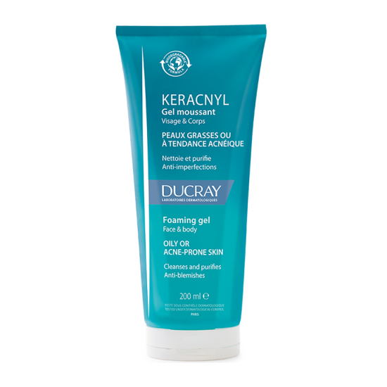 Ducray Keracnyl Foaming Gel Αφρίζον Ζελ Καθαρισμού για Δέρμα με Τάση Ακμής 200ml