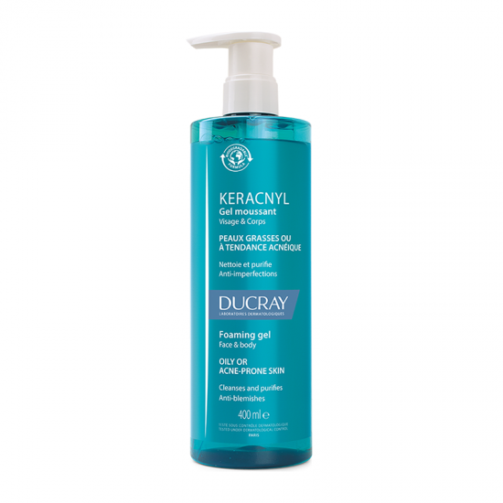 Ducray Keracnyl Foaming Gel Αφρίζον Ζελ Καθαρισμού για Δέρμα με Τάση Ακμής 400ml