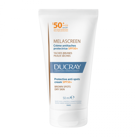 Ducray Melascreen Protective Anti-Spots Cream SPF50+ Προστατευτική Αντηλιακή Κρέμα κατά των Κηλίδων για Ξηρό Δέρμα 50ml