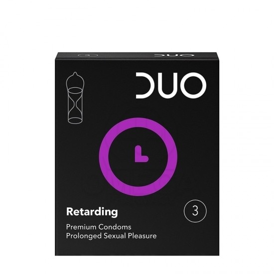 Duo Longer Pleasure Retarding Προφυλακτικά με Επιβραδυντικό για Μεγαλύτερη Απόλαυση 3τμχ