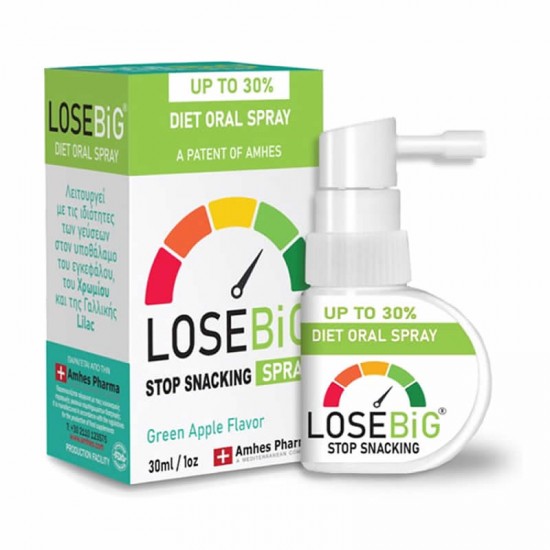 Amhes Pharma LoseBig Spray Green Apple Flavor Συμπλήρωμα για Μείωση της Όρεξης 30ml
