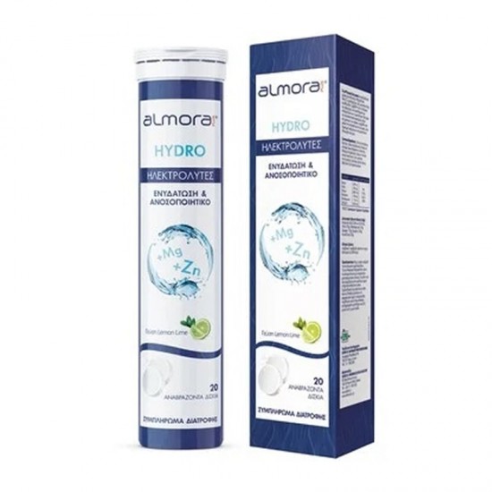 Elpen Almora Plus Hydro Συμπλήρωμα με Ηλεκτρολύτες & Μέταλλα για Ενυδάτωση Οργανισμού 20 Αναβράζοντα Δισκία με Γέυση Λεμόνι