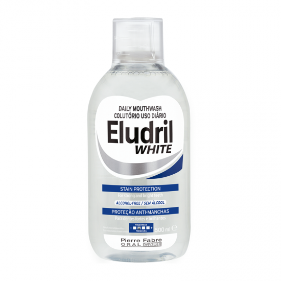 Eludril White Mouthwash Alcohol Free Στοματικό Διάλυμα για Λευκά Δ΄΄οντια Χωρίς Αλκοοόλη 500ml