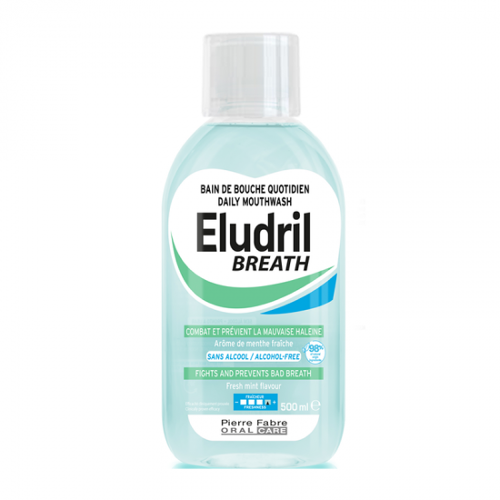 Eludril Breathe Mouthwash Alcohol Free Στοματικό Διάλυμα Χωρίς Αλκοοόλη 500ml