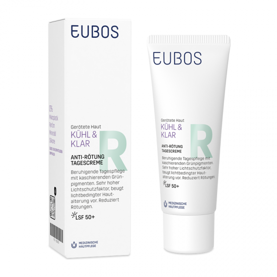 Eubos Cool & Calm Redness Relieving Day Cream SPF50 Καταπραϋντική Κρέμα Ημέρας κατά της Ερυθρότητας με Αντηλιακή Προστασία 40ml