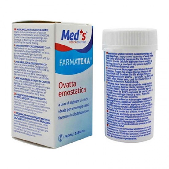 Farmac-Zabban Med's Farmatexa Ovatta Emostatica Αιμοστατικό Βαμβάκι για Ρινορραγίες