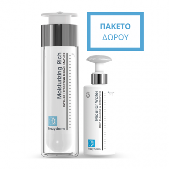 Frezyderm Moisturizing Rich Cream 45+ Ενυδατική Κρέμα Προσώπου και Λαιμού για Έντονα Ξηρό & Αφυδατωμένο Δέρμα 50ml +  ΔΩΡΟ Micellar Water 50ml