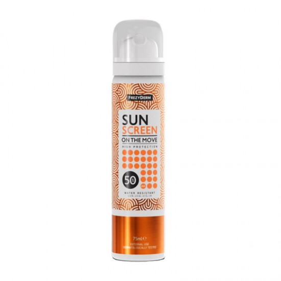 Frezyderm Sunscreen On The Move SPF50+ Αντηλιακό Spray Προσώπου 75ml