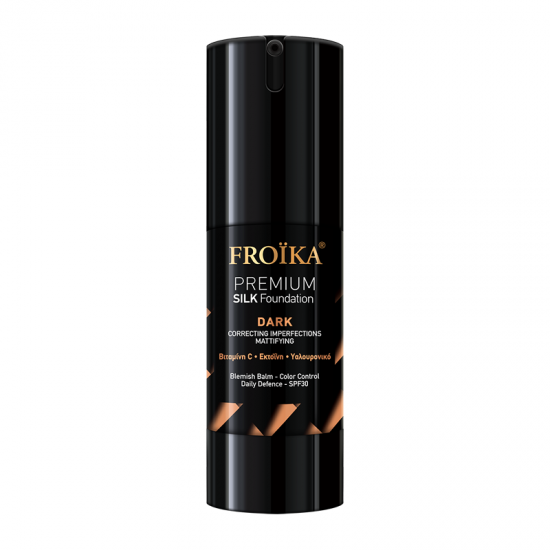 Froika Premium Silk Foundation Dark SPF30 Καλυπτική & Αντηλιακή Κρέμα Προσώπου με Ματ Αποτέλεσμα 30ml