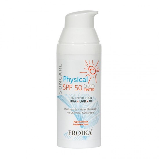 Froika Suncare Physical Sunscreen Cream Tinted SPF50 Αντηλιακή Κρέμα Προσώπου για Υπερευαίσθητο μη Ανεκτικό Δέρμα 50ml