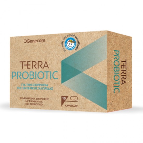 Genecom Terra Probiotic Συμπλήρωμα Προβιοτικών με Πρεβιοτικό για το Έντερο 10 Κάψουλες
