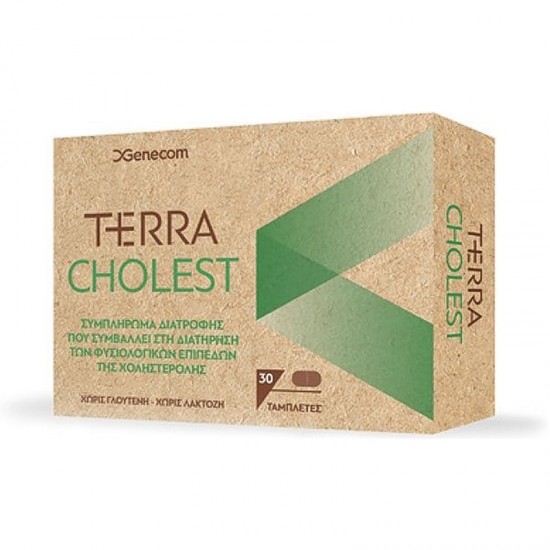 Genecom Terra Cholest Συμπλήρωμα για Έλεγχο της Χοληστερίνης 30 Δισκία