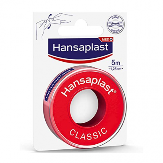 Hansaplast Αυτοκόλλητη Ταινία Στερέωσης Classic Καφέ 1,25cm x 5m