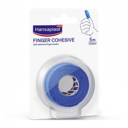 Hansaplast MED+ Finger Cohesive 2,5cm x 5m Αυτοσυγκρατούμενος Επίδεσμος Δακτύλων Μπλε 1τμχ